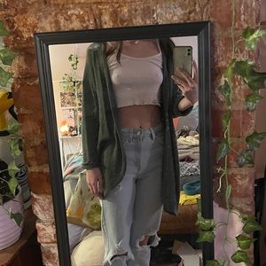 Really Soft Olive Green Knit Cardigan